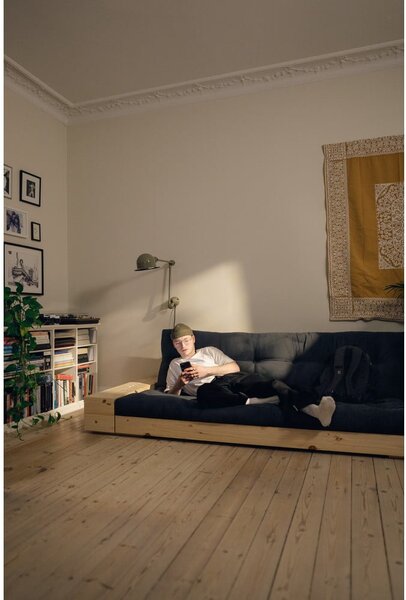 Tamno smeđa sklopiva sofa 244 cm Base – Karup Design