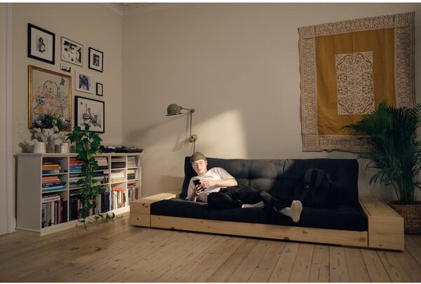 Tamno smeđa sklopiva sofa 244 cm Base – Karup Design