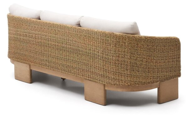 Bež/u prirodnoj boji vrtna sofa od umjetnog ratana Xoriguer – Kave Home