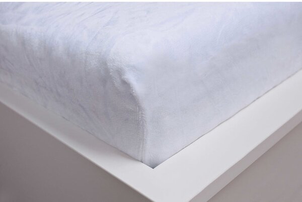 Bijela plahta s gumom od mikropliša 90x200 cm – Jerry Fabrics
