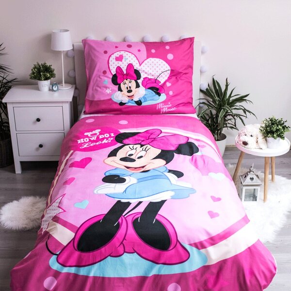 Dječja posteljina za krevet za jednu osobu od mikrovlakana 140x200 cm Minnie Sweet Like Me – Jerry Fabrics