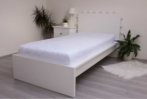 Bijela plahta s gumom od mikropliša 90x200 cm – Jerry Fabrics
