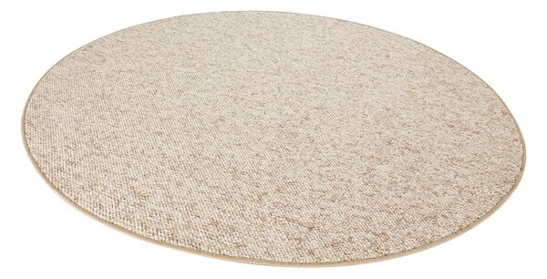 Svjetlo smeđi okrugli tepih ø 200 cm Wolly – BT Carpet