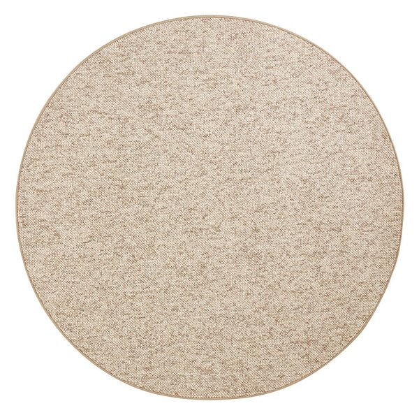 Svjetlo smeđi okrugli tepih ø 200 cm Wolly – BT Carpet