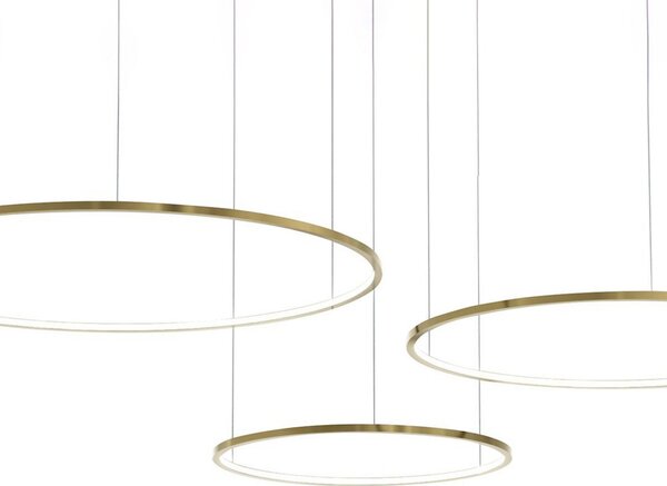 Milagro Lighting Saturno LED viseća svjetiljka, zlatna boja, 3 žarulje, metal, 4000 K, Zlato / mjed, Dnevni boravak/blagovaonica, Metal