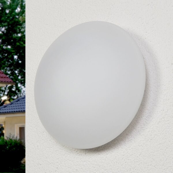 Searchlight Staklena vanjska zidna svjetiljka Tokyo 28 cm IP44, prigušiva, Bijela, Staklo