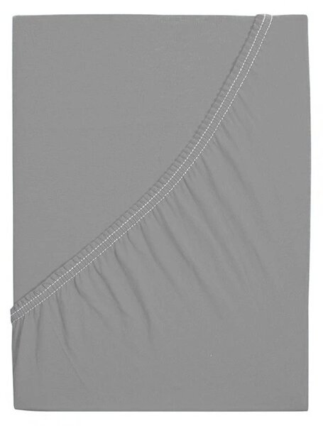 Jersey plahta za dječji krevetić siva 70 x 140 cm