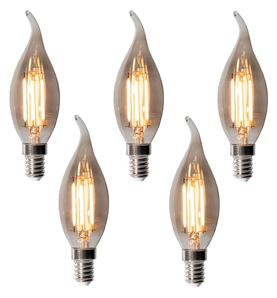 Set od 5 E14 prigušivih LED žarulja BXS35 Smoke 4W 300 lm 2200K