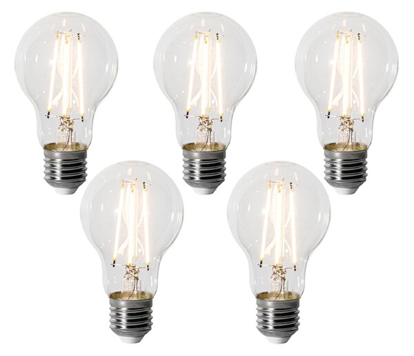 Set od 5 E27 prigušivih LED žarulja A60 6W 700 lm 2200K
