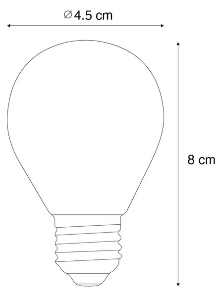 Set od 5 E27 prigušivih LED žarulja P45 prozirno staklo 3W 250 lm 3000K
