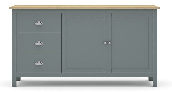 Komoda prljavo zelena od masivnog bora 150x80x40 cm Misti – Marckeric