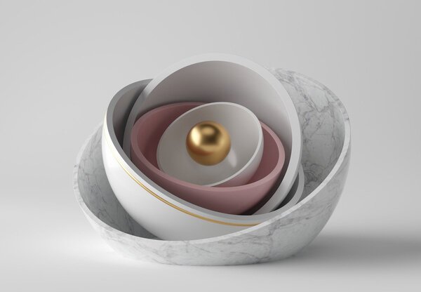 Foto tapeta - Mramorni cvijet 3D (147x102 cm)