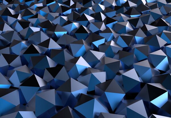 Foto tapeta - Plavi 3D oblici (147x102 cm)