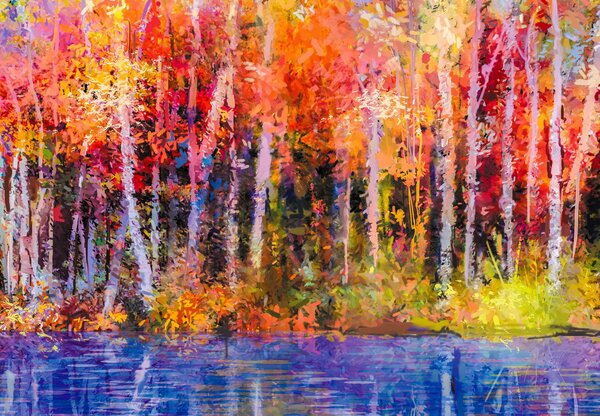 Foto tapeta - Apstrakcija šume (147x102 cm)