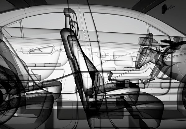 Foto tapeta - 3D model automobila (147x102 cm)