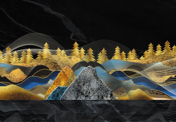 Foto tapeta - Zlatne planine (147x102 cm)
