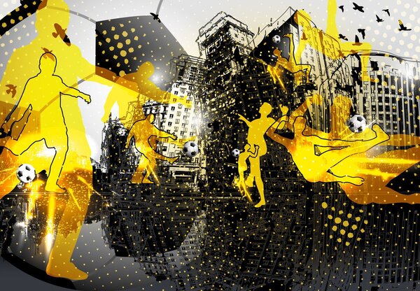 Foto tapeta - Nogometna utakmica (147x102 cm)