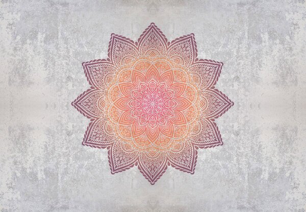 Foto tapeta - Mandala s motivom betona (147x102 cm)