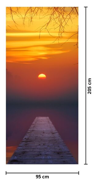 Foto tapeta za vrata - Most na zalasku sunca (95x205cm)