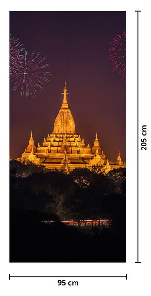 Foto tapeta za vrata - Vatromet u Aziji (95x205cm)