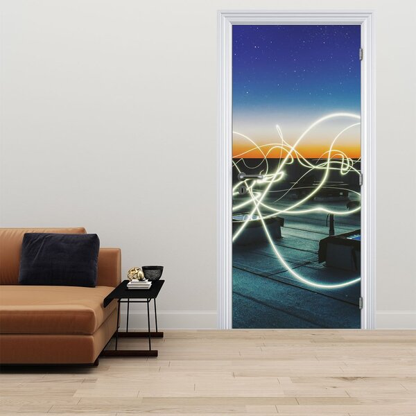 Foto tapeta za vrata - Pogled na nebo s krova (95x205cm)