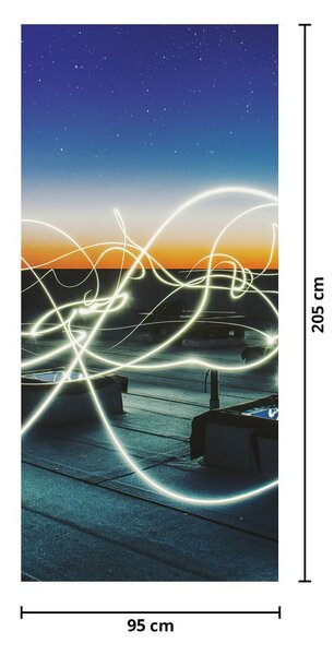 Foto tapeta za vrata - Pogled na nebo s krova (95x205cm)