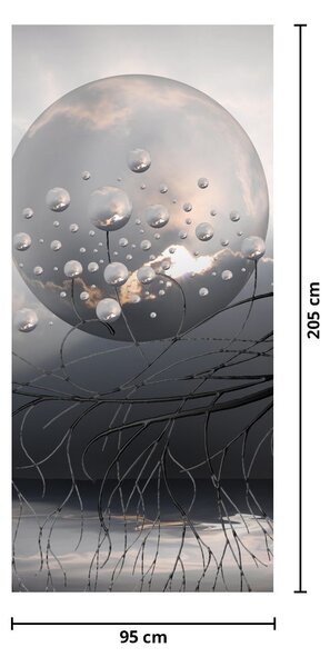 Foto tapeta za vrata - Apstraktne kugle (95x205cm)