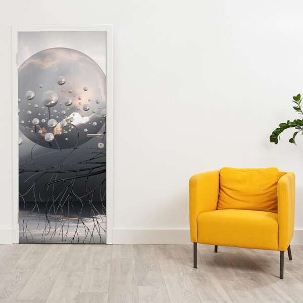 Foto tapeta za vrata - Apstraktne kugle (95x205cm)