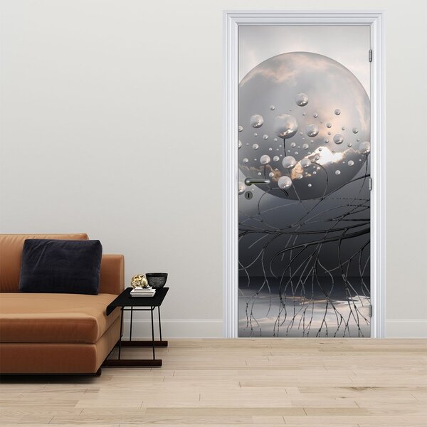 Foto tapeta za vrata - Apstraktne kugle (95x205cm)
