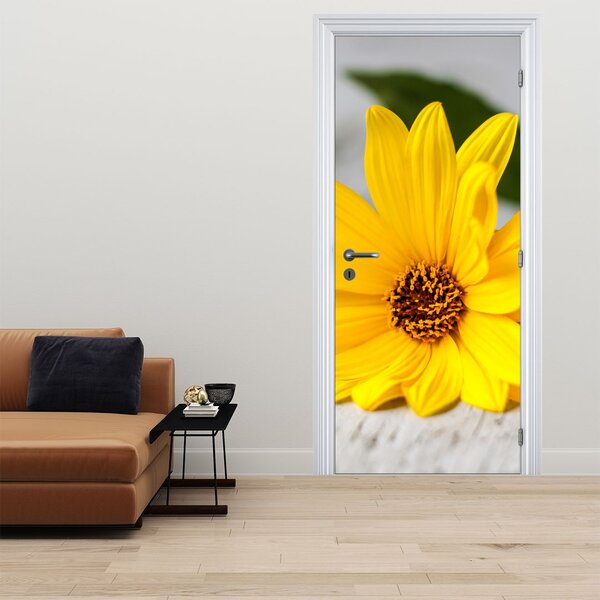 Foto tapeta za vrata - Žuto cvijeće (95x205cm)