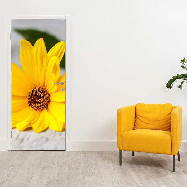 Foto tapeta za vrata - Žuto cvijeće (95x205cm)