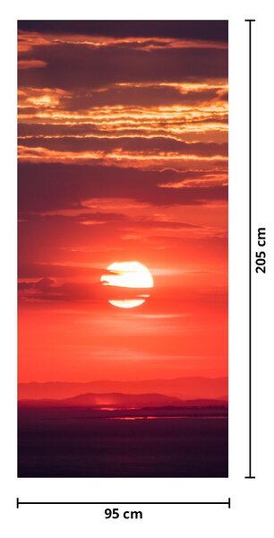 Foto tapeta za vrata - Šareno sunce (95x205cm)