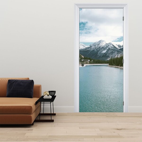 Foto tapeta za vrata - Planinski krajolik (95x205cm)