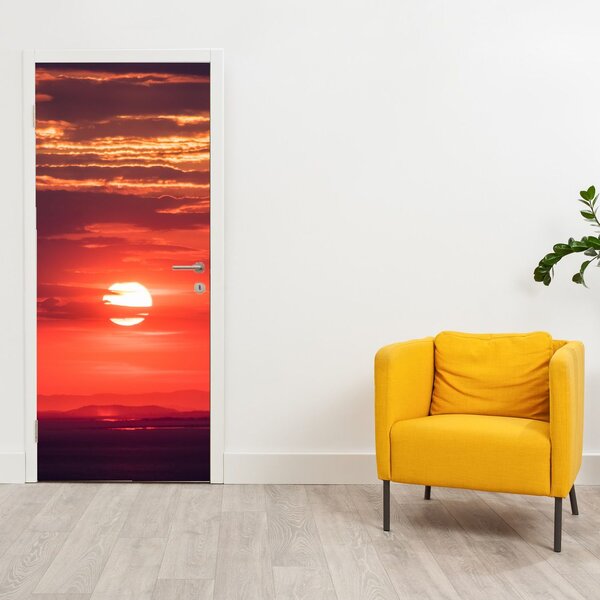 Foto tapeta za vrata - Šareno sunce (95x205cm)