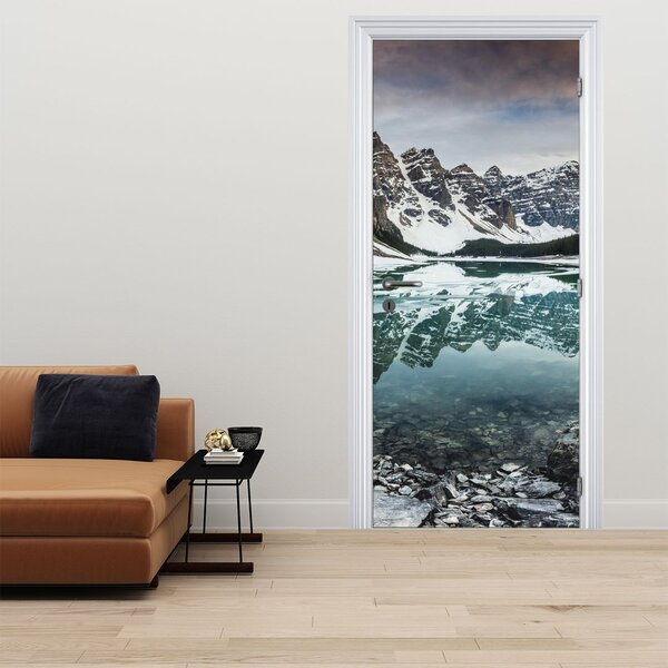 Foto tapeta za vrata - Jezero zimi (95x205cm)