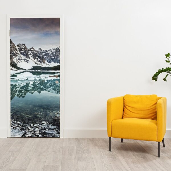 Foto tapeta za vrata - Jezero zimi (95x205cm)
