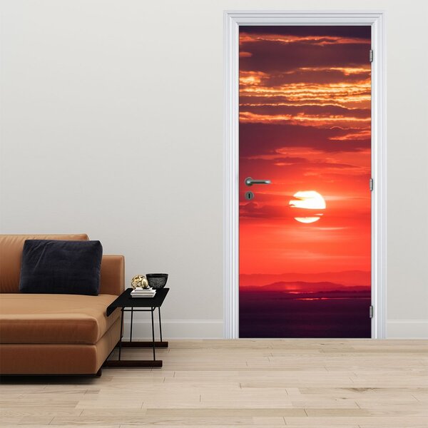 Foto tapeta za vrata - Šareno sunce (95x205cm)