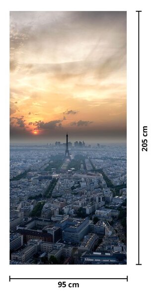 Foto tapeta za vrata - Pariz odozgo (95x205cm)