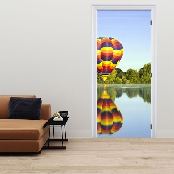 Foto tapeta za vrata - Balon na vrući zrak na jezeru (95x205cm)
