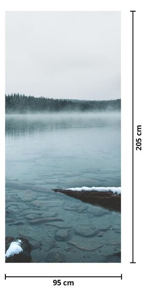 Foto tapeta za vrata - Ledeno nordijsko jezero (95x205cm)