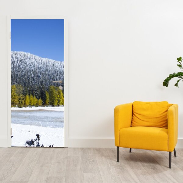 Foto tapeta za vrata - Snježne planine zimi (95x205cm)
