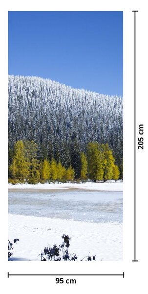 Foto tapeta za vrata - Snježne planine zimi (95x205cm)