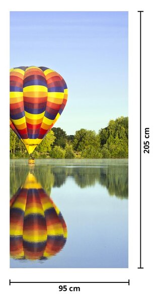 Foto tapeta za vrata - Balon na vrući zrak na jezeru (95x205cm)
