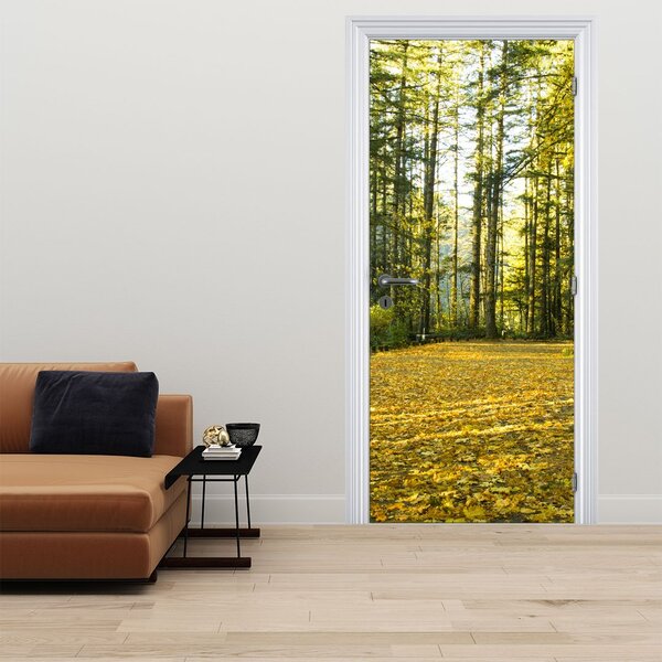 Foto tapeta za vrata - Šuma u jesen (95x205cm)