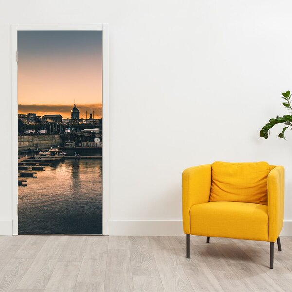 Foto tapeta za vrata- Lučki grad (95x205cm)