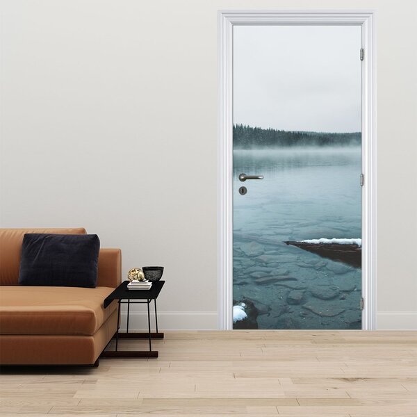 Foto tapeta za vrata - Ledeno nordijsko jezero (95x205cm)