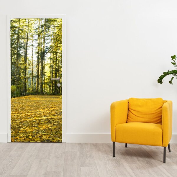 Foto tapeta za vrata - Šuma u jesen (95x205cm)