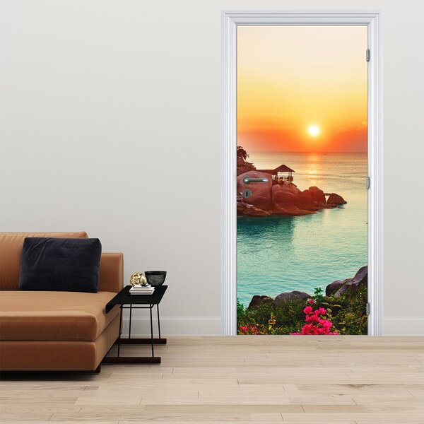 Foto tapeta za vrata - Prekrasna plaža (95x205cm)