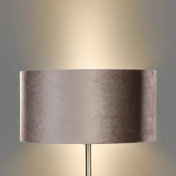 Podna svjetiljka mesingana s baršunastom nijansom taupe 50cm - Simplo