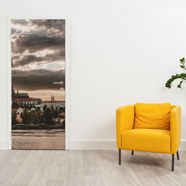 Foto tapeta za vrata - Oblačan Prag (95x205cm)